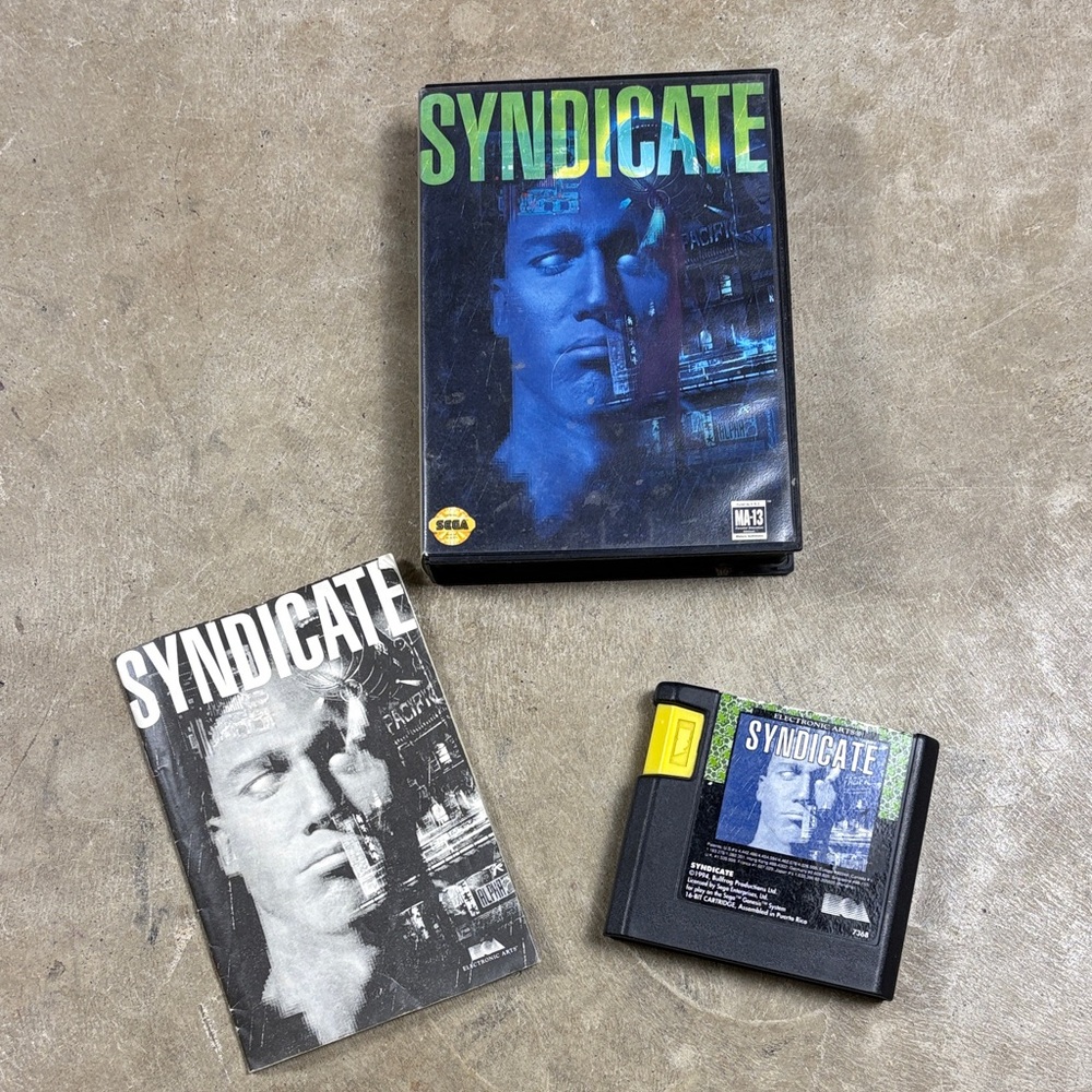 Syndicate Sega Genesis Game with Manual